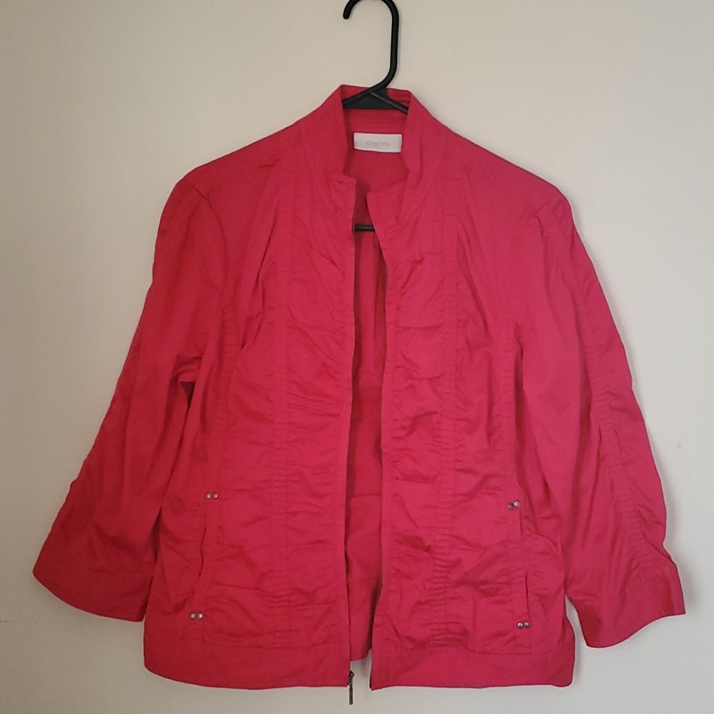 Chico's Size 0 Pink Dashing Delight Jacket NWT
